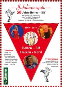 2014.08.23 - 50 Jahre Bolten Elf - Plakat Einladung